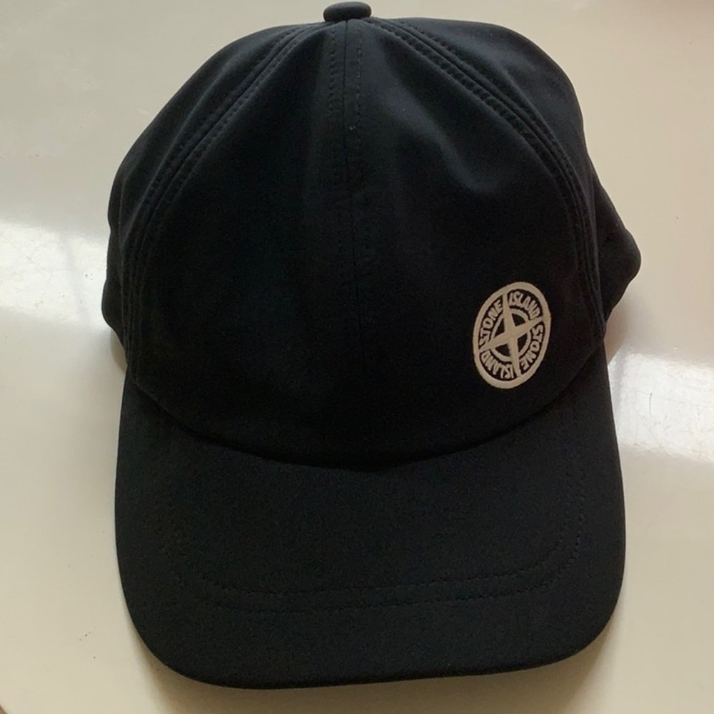 Stone Island Black Logo Baseball Cap